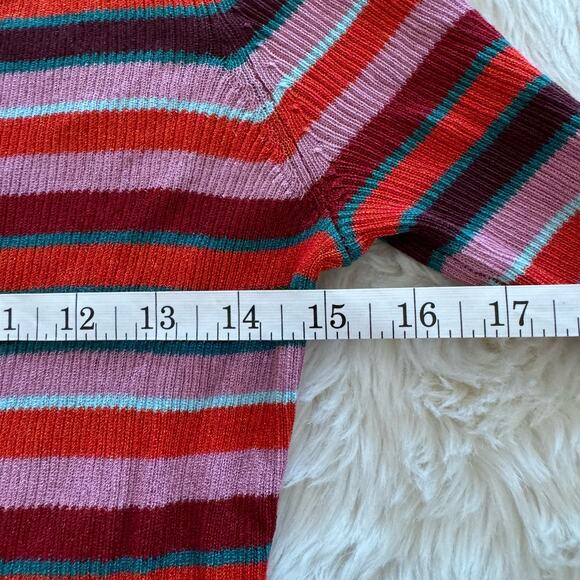 Zara Stripe Metallic Thread Knitwear Cardigan Sweater Small NWT - Picture 12 of 15